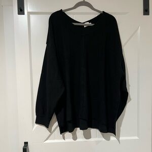 Chic Soul- Black Ribbed Sweater 3X